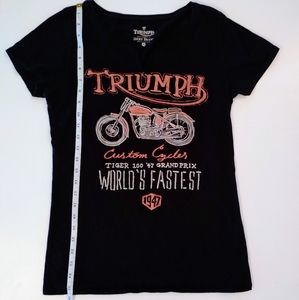 Authentic Triumph Women's 1947 World's Fastest Tee (M) by Lucky Brand
